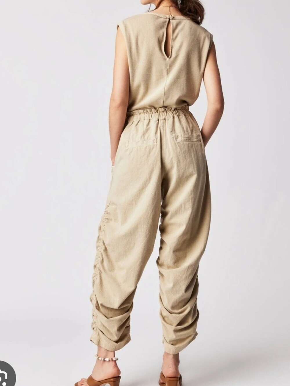 Free People Mixed Media Jumpsuit